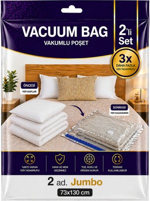 Empressco Sharı Vakumlu Hurç Seti 2 Li Jmbo (73X130 Cm) – Büyük Boy Vakum Poşeti Saklama Torbası - Fiyatı, Yorumları
