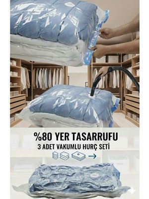 Empressco Gogidigo Aradığın O 3 Adet 80X100CM Vakumlu Hurç Yorgan Hurcu Valiz Düzenleyici Gardırop Düzenleyici Vakumlu Poşet Seti - Fiyatı, Yorumları