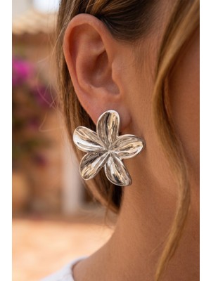 Aurrari Silver Çiçek Ultra Hafif Küpe