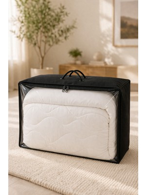 Empressco Hig Home Şeffaf Yorgan Hurcu 42X53X20 cm – Battaniye Uyumlu, Fermuarlı, Geniş Hacimli Dolap Içi Düzen Çantası - Fiyatı, Yorumları