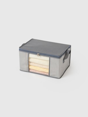 Empressco Nacarev Küçük Boy Pencereli Antrasit Çizgi Desenli Dolap Içi Düzenleyici Havlu Organizer, Hurç 40X30X20 cm - Fiyatı, Yorumları