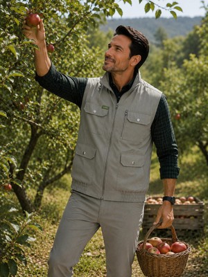 Mutlu City Erkek Kumaş Avcı Yeleği Çok Cepli Fermuarlı Mevsimlik Outdoor Yelek 2037