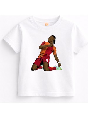 Rabona Fashion Drogba Aslan Ruhu Retro Çocuk T-Shirt