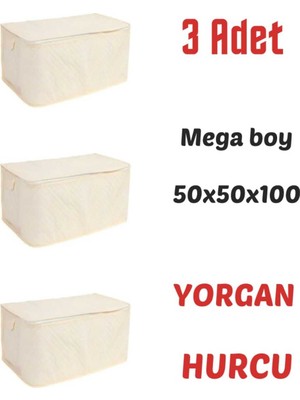 Empressco Ayhome 3 Adet Büyük Boy Hurç Seti Ev Taşınma Çeyizlik Yorgan Hurcu Çok Amaçlı Düzenleyici Hurç - Fiyatı, Yorumları