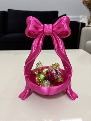 MUS3D Şık Sunum Fiyonklu Şekerlik - (1 Adet)  (Boyut 18 Cm)