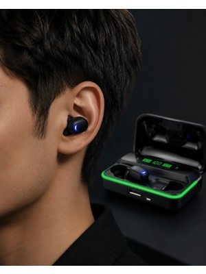 Bluetooth 5.1 Oyuncu Kulaklığı LED Ekranlı Powerbank Kulaklık