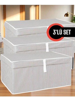 Empressco Kochome 3 Adet Kapaklı Kutu Hurç Mega Boy 60X40X30 cm - Fiyatı, Yorumları