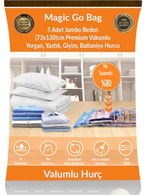 Empressco Magic Saver Bag 5 Adet Jumbo Beden (73X130)CM Premium Vakumlu Yorgan,yastık,giyim,battaniye Hurcu - Fiyatı, Yorumları