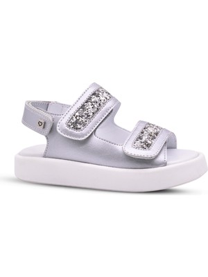 Kids A More Celine Kız Çocuk Pul Sim Detaylı Gümüş Renk Sandalet