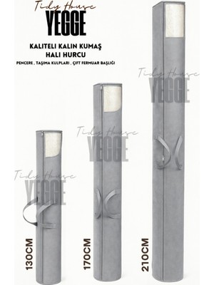 Empressco Yegge 3 Boy Kaliteli Halı Hurcu Set - Pencereli, Taşıma Kulplu, Kalın Kumaşlı Halı Kılıf -Halı Düzenleyici - Fiyatı, Yorumları