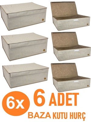 Empressco Emirler Family Textile 6 Adet Baza ve Çekyat Tipi Hurç 50*40*19 Baza Altı Hurç Çok Amaçlı Kutu Hurç - Fiyatı, Yorumları