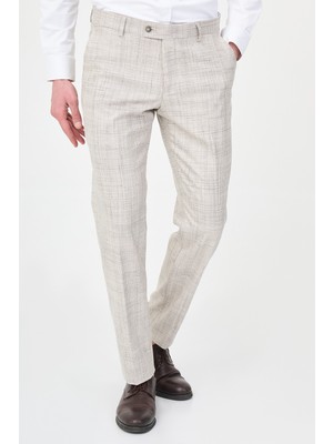 MCR Ekoseli Slim Fit Klasik Erkek Pantolon