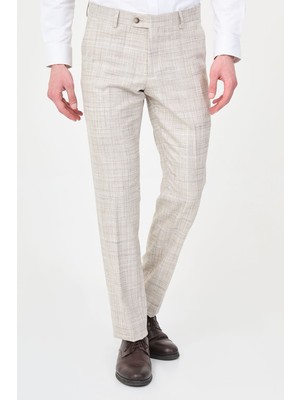 MCR Ekoseli Slim Fit Klasik Erkek Pantolon
