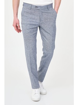 MCR Kırçıllı Slim Fit Keten Karışımlı Erkek Pantolon