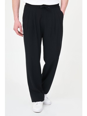 MCR Düz Oversize Ipli Pileli Geniş Paça Erkek Pantolon