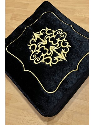 Empressco Ayhanhome Çeyizlik Kadife Gold Işlemeli Siyah Bohça 40X40 cm Nişan Gelin Damat Hurcu - Fiyatı, Yorumları