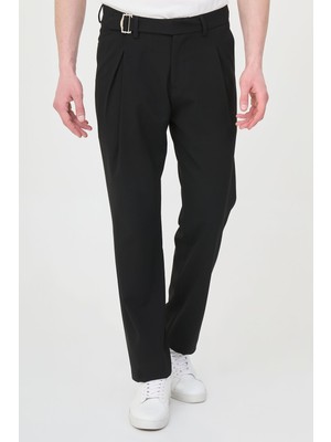 MCR Düz Slim Fit Pileli Kemer Tokalı Erkek Pantolon