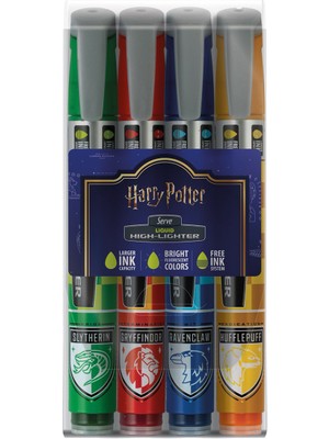 Serve Harry Potter 4'lü Damalı Fosforlu Kalem Seti