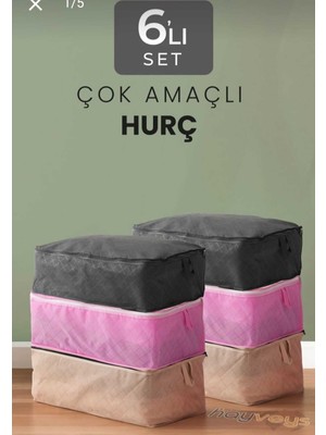 Empressco Ayhome Yorgan Hurç 6 Adet Organizer Kutu Dolap Organizer Gelin Çeyiz Bohçası Nişan Kutusu Net - Fiyatı, Yorumları