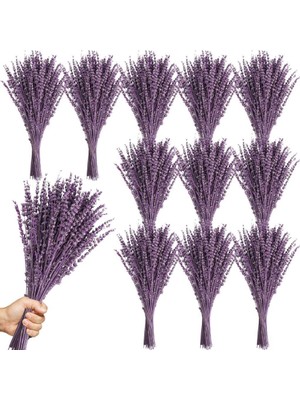 Nettenevime 12LI Set Toptan Kuru Lavanta Çiçeği Mor Şoklanmış Stabilize Bozulmaz Ithal Dökülmez Yoğun Kokulu