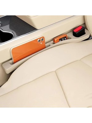 REIHMANN Mini Electric Cooper Se (F56)  2021-2022-2023-2024-2025 Telefon Cüzdan Anahtar Para Düşme Engelleyici 2 Adet Araç Koltuk Arası Düzenleyici,esnek Koltuk Arası Boşluk Doldurma Organizeri