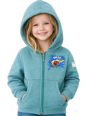 Hupalupa Store HUPALUPA Kapüşonlu Sweatshirt Dar Kalıp Ocean Smash 7-8 Yaş