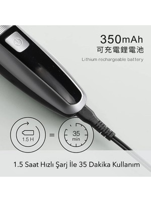 Ozcmax Şarjlı Ayarlanabilir Başlıklı Saç Sakall Traş Makinesi