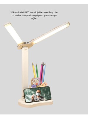 Techora Sale LED Işıklı Masa Lambası – Göz Yormayan, Kısılabilir ve Esnek Başlıklı