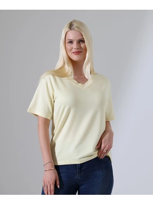 Mega Life V Yaka Kristal T-Shirt