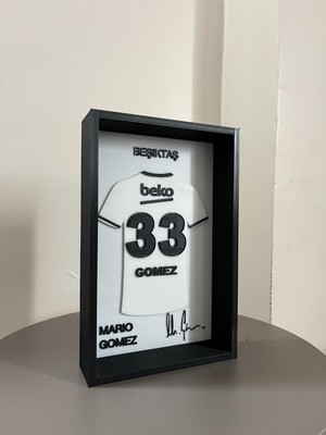 Reborn 3D Mario Gomez Imzalı Forma Tablo 3D Çerçeveli Dekoratif Tablo 14X22 cm