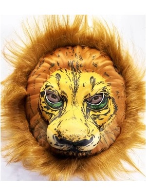 Uravas Store Peluş Aslan Maskesi Kahverengi Yeleli Mega Peluş 33 No