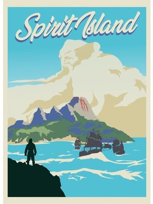 Universal Spirit Island Board Game- Minimalist Seyahat Poster Stili - Oyun Sanatı Tablo Ahşap Poster Dekoratif