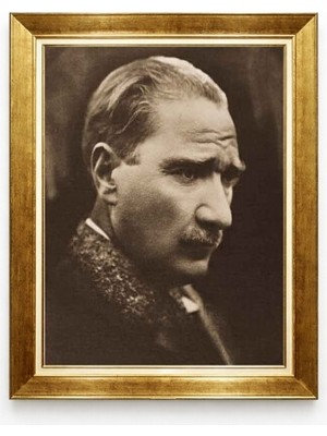 Tablore Atatürk Klasik Sepya Portre Nostaljik Çerçeveli Tablo