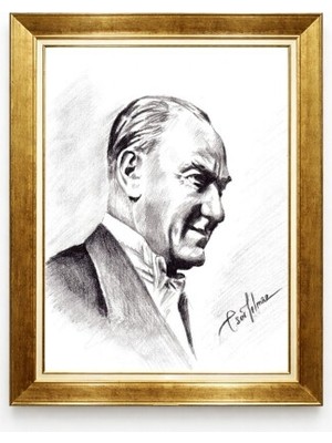 Tablore Atatürk Karakalem Çizim Tablo