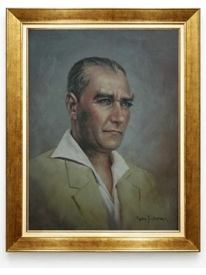 Tablore Sanat Pastel Tonlar Atatürk Kanvas Tablo