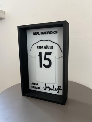 Reborn 3D Arda Güler Imzalı Forma Tablo 3D Çerçeveli Dekoratif Tablo 14X22 cm