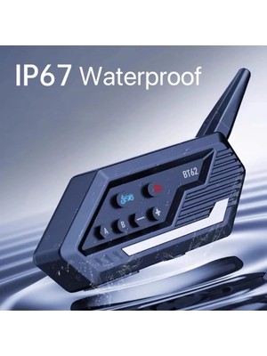 sbodurhome BT62 Motosiklet Kask Kulaklığı Bluetooth Intercom 2 Intercom Bağlantılı