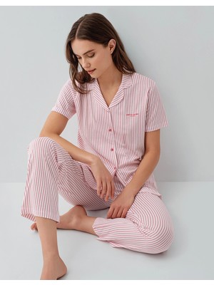 Marmara Qumasch Pierre Cardin 9204-S Kadın Gömlek Pijama Takım