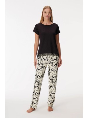 Marmara Qumasch Anıl 11361 Kadın T-Shirt ve Pantalon Takım