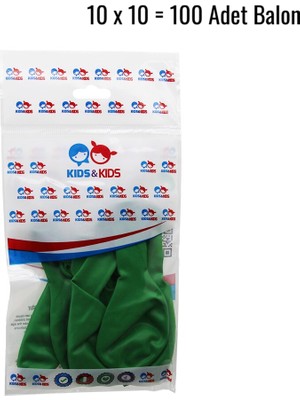 Nuveden Koyu Yeşil 100PCS Balon G-90A (4887) NVDN-GOITLT34