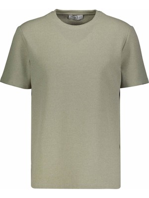 Süvari Waffle Sıfır Yaka Erkek T-Shirt STS1014000001 Yeşil