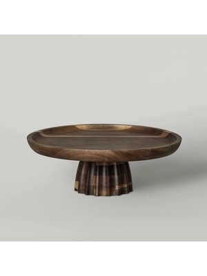 Linens Accacia Akasya 26X9 cm Ayaklı Sunum Tabağı