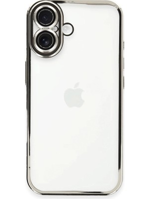 sbodurhome Apple Iphone 16 Kılıf Razer Lensli Silikon - Gümüş