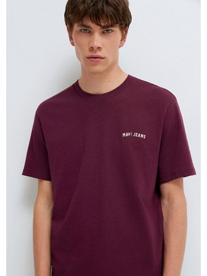 Mavi Mavi Jeans Baskılı Bordo Tişört 0613577-70434