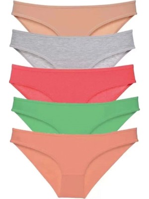 Marsilyan 5 Adet Eko Set Likralı Kadın Slip Külot Soft Renkler