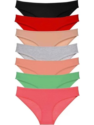 Marsilyan 7 Adet Süper Eko Set Likralı Kadın Slip Külot Set 4