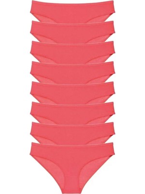 Marsilyan 8 Adet Süper Eko Set Likralı Kadın Slip Külot Fuşya