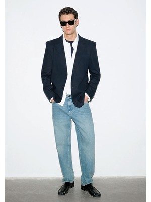 Mavi Keten Karışımlı Lacivert Blazer 0110828-86623