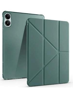 sbodurhome Xiaomi Redmi Pad Se 4g Kılıf Kalemlikli Mars Tablet Kılıfı - Koyu Yeşil