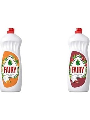 Temiz & Ferah Sıvı Bulaşık Deterjanı 650 ml Portakal Kokulu ve Fairy Temiz & Ferah Sıvı Bulaşık Deterjanı 650 ml Nar Kokulu